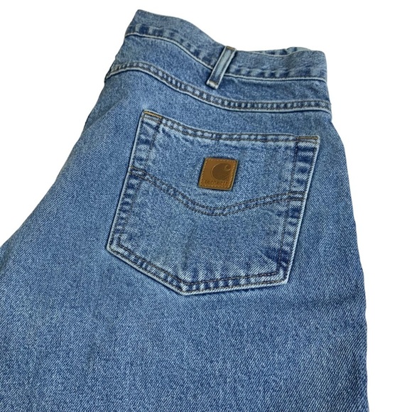 Carhartt 5 Pocket Traditional Light Wash Jean Size 36”X30 Straight Leg Relax Fit - Picture 2 of 4